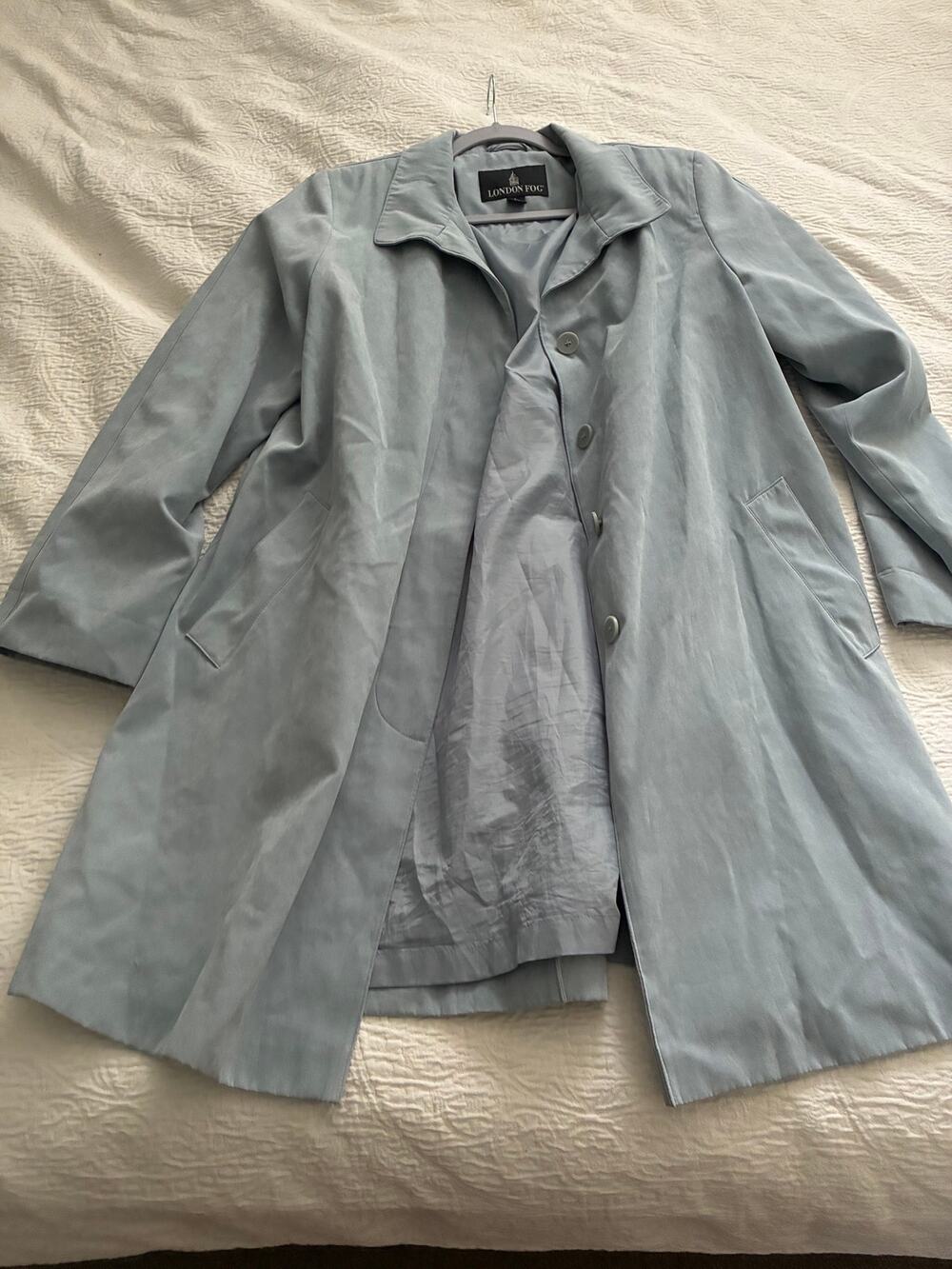 London Fog Trench Swing Coat, size Large womens